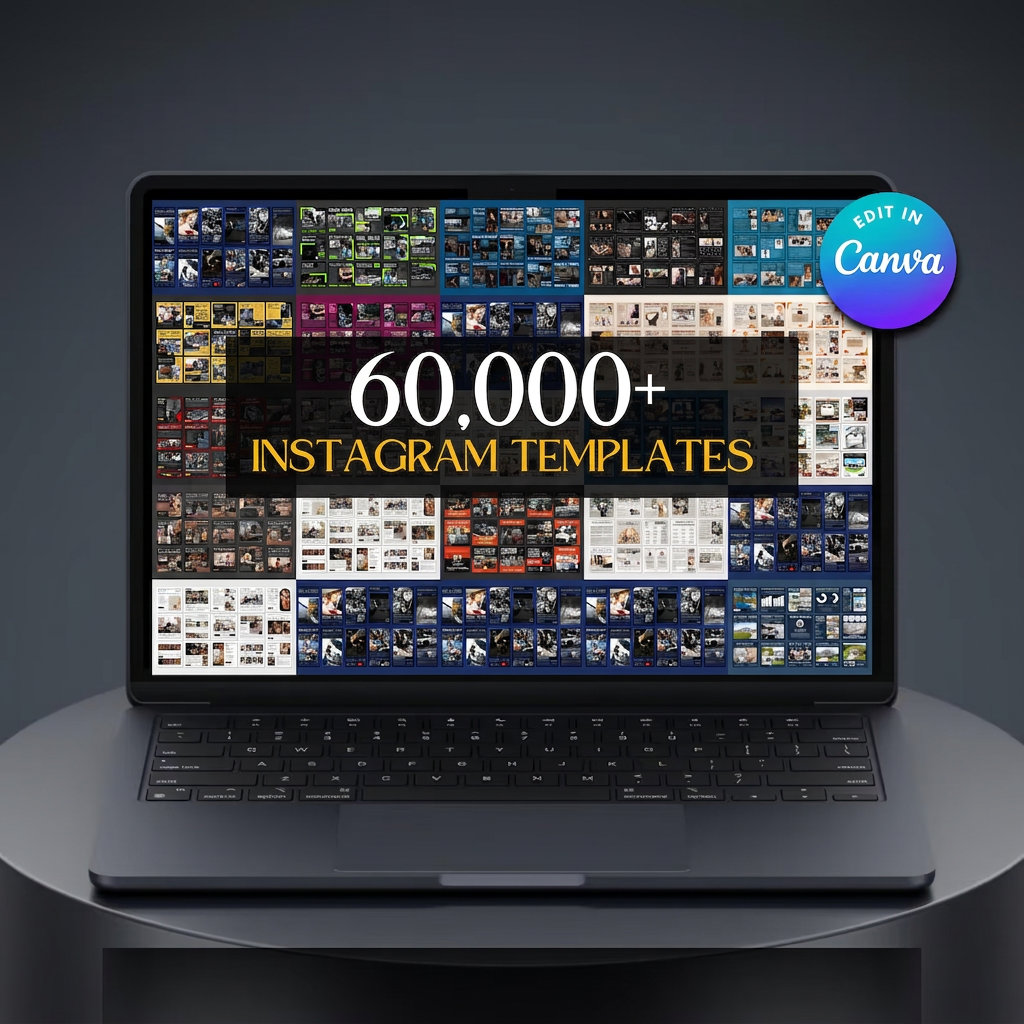 60,000 Instagram Templates Bundle with PLR & MRR