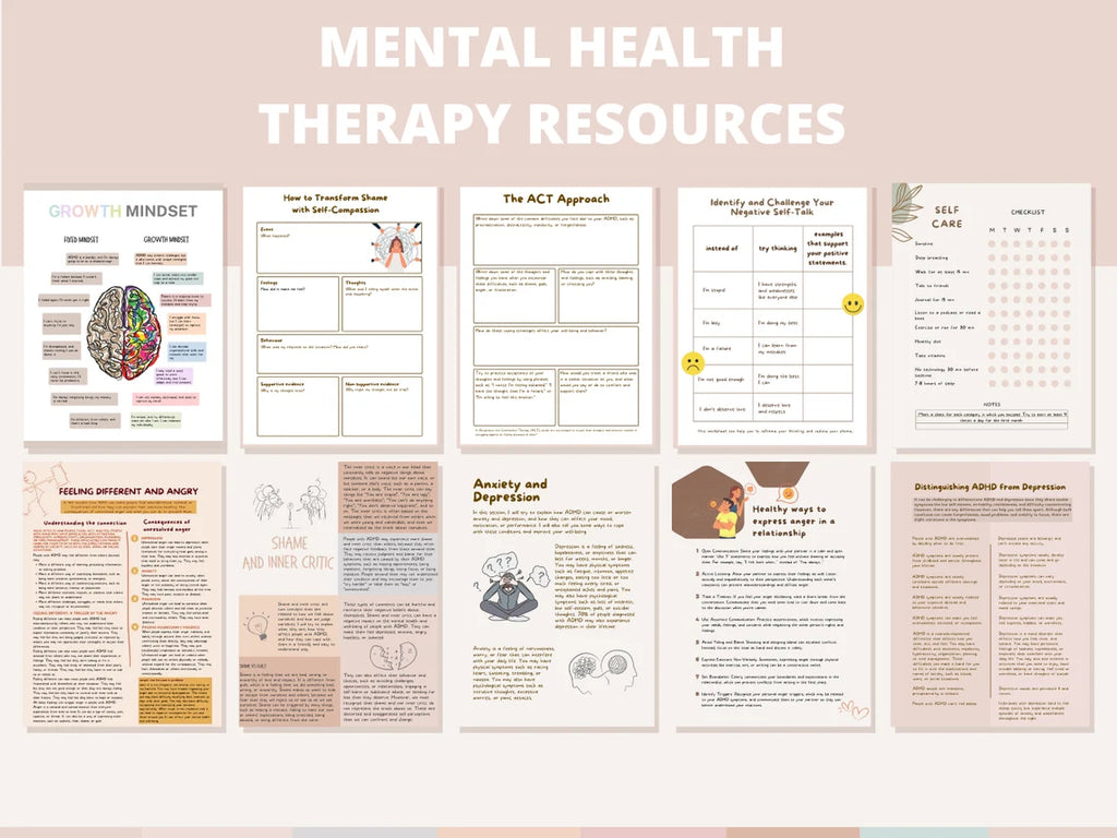 1000+ ADHD & Mental Health Canva Templates