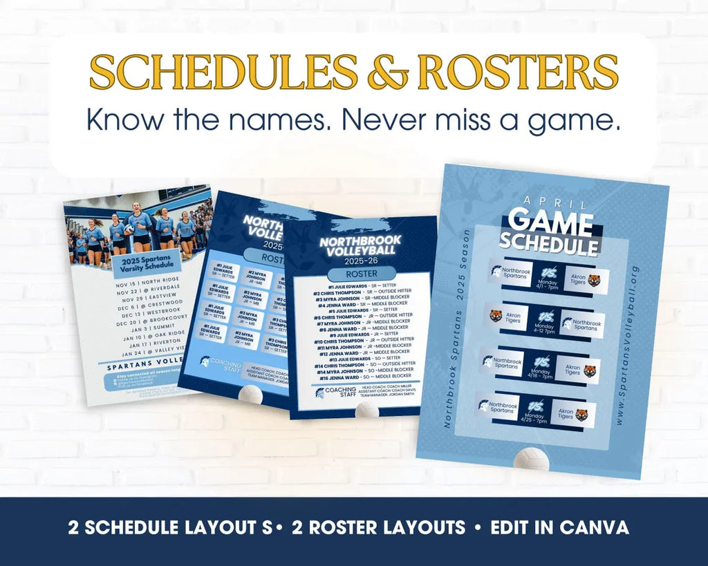 Volleyball Social Media Templates | 78 Canva Graphics