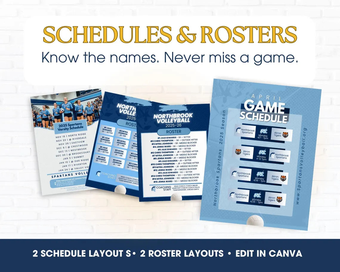 VOLLEYBALL SOCIAL MEDIA TEMPLATES — 78 Canva Graphics + Strategy Guide