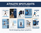 Volleyball Social Media Templates | 78 Canva Graphics