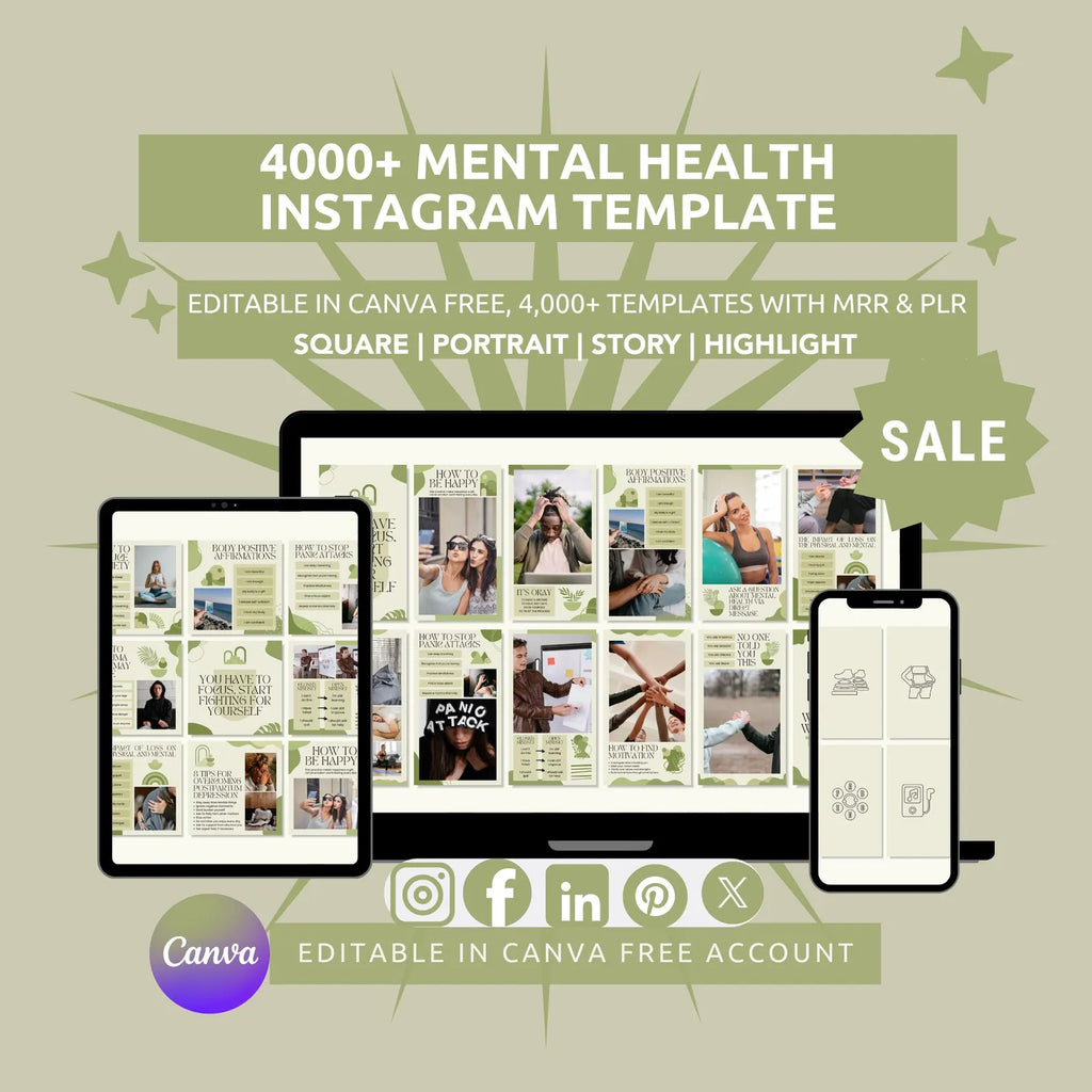 4.000 Mental Health & Wellness Templates