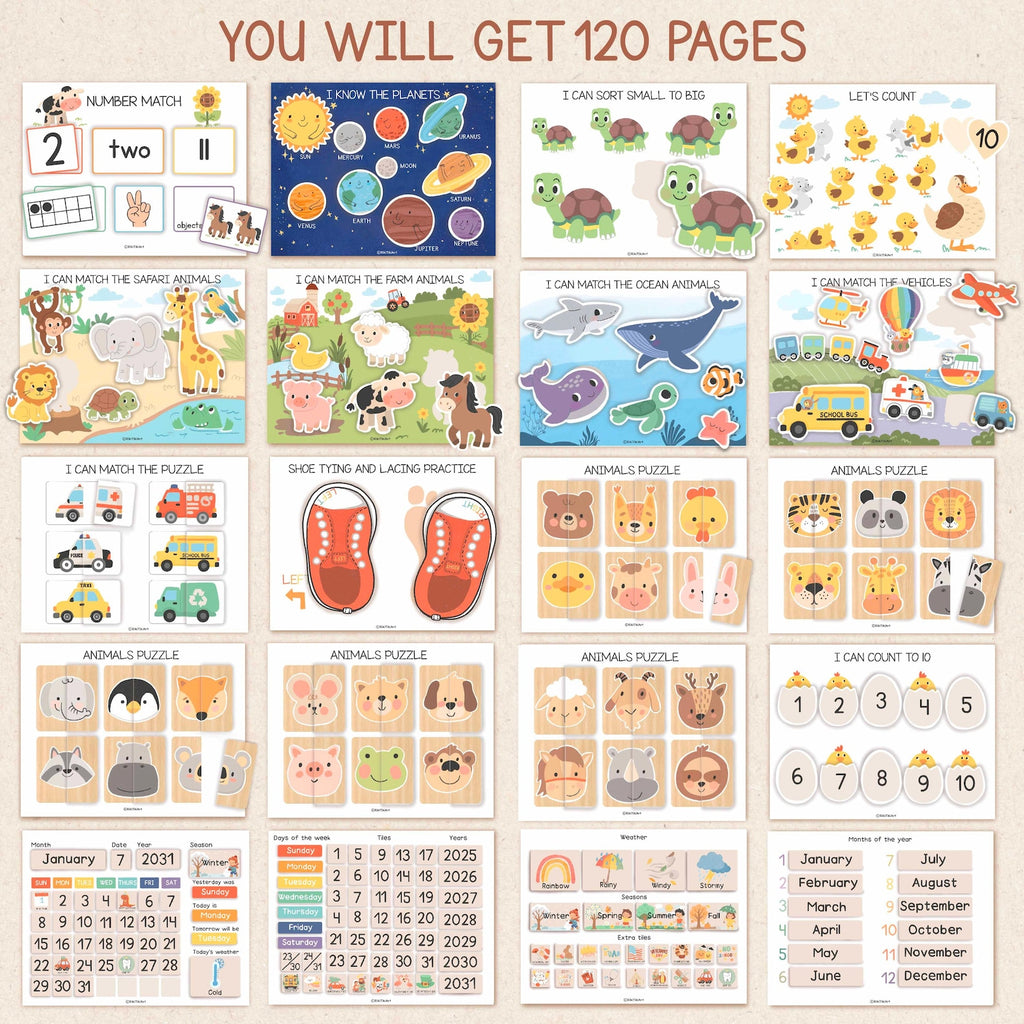 Toddler Busy Book Printable