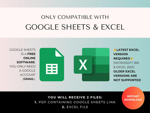 Debt Payoff Tracker, Snowball Avalanche Calculator, Credit Card Tracker, Home Loan, Student Loan, Debt-Free Planner (Google Sheets & Excel)