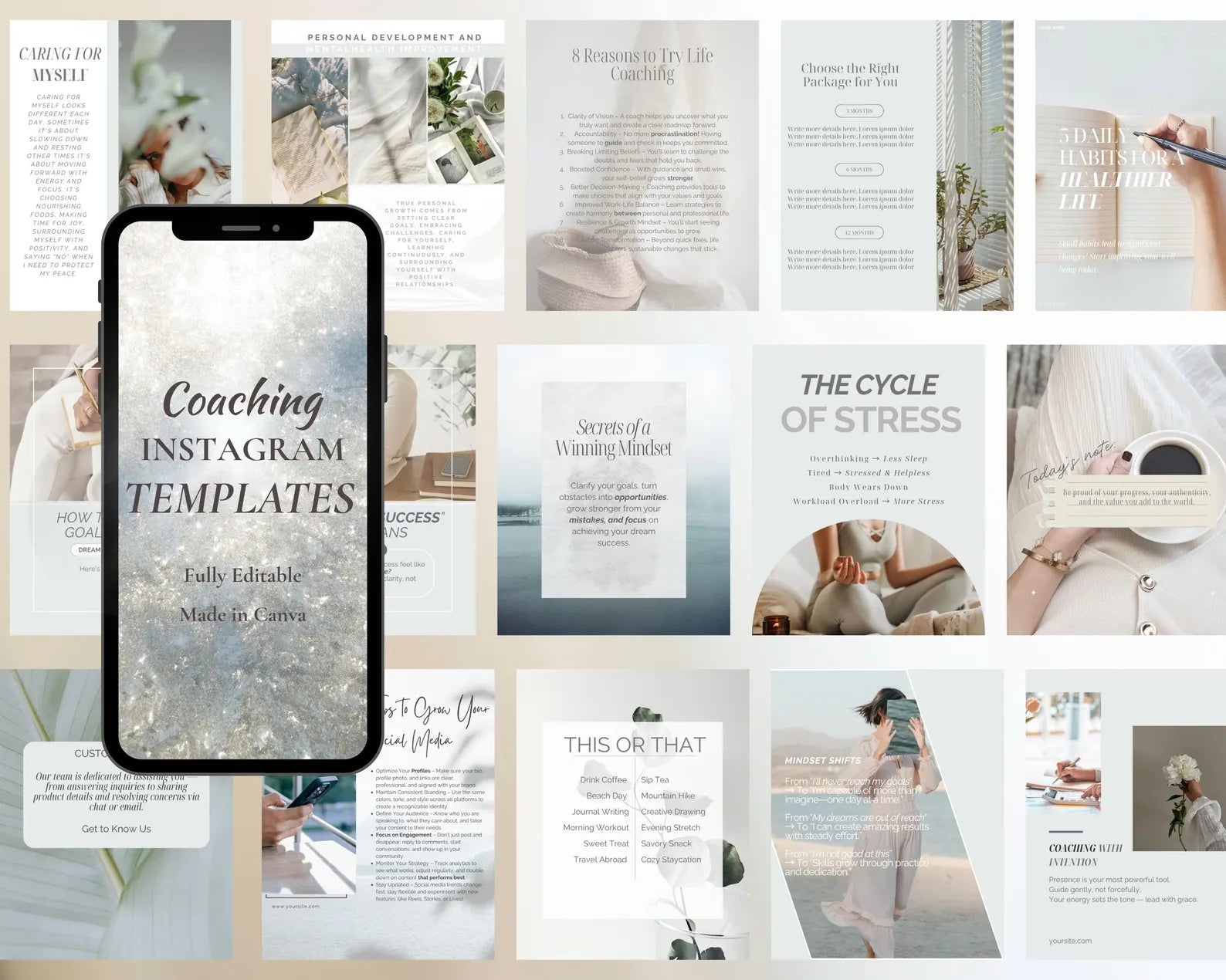Instagram Bundle for Coaches —  Canva Templates