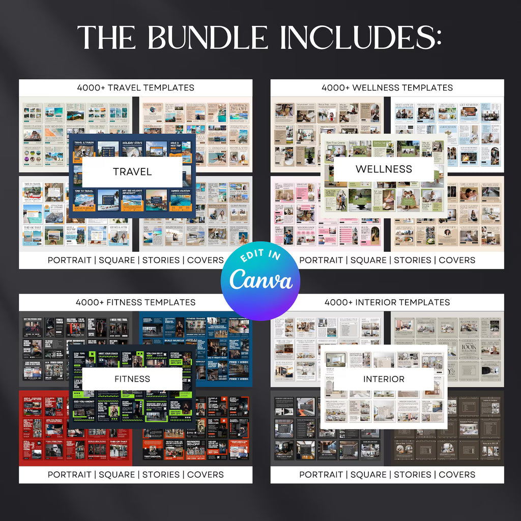 60,000 Instagram Templates Bundle with PLR & MRR