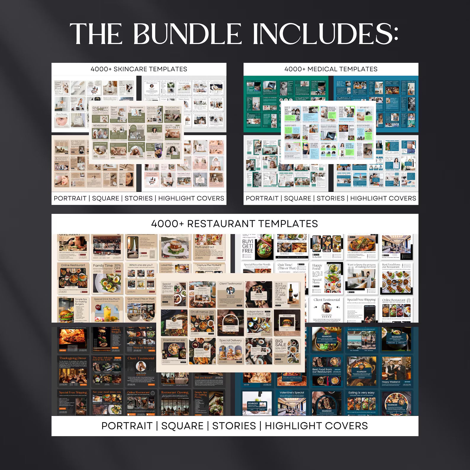 60,000 Instagram Templates Bundle with PLR & MRR