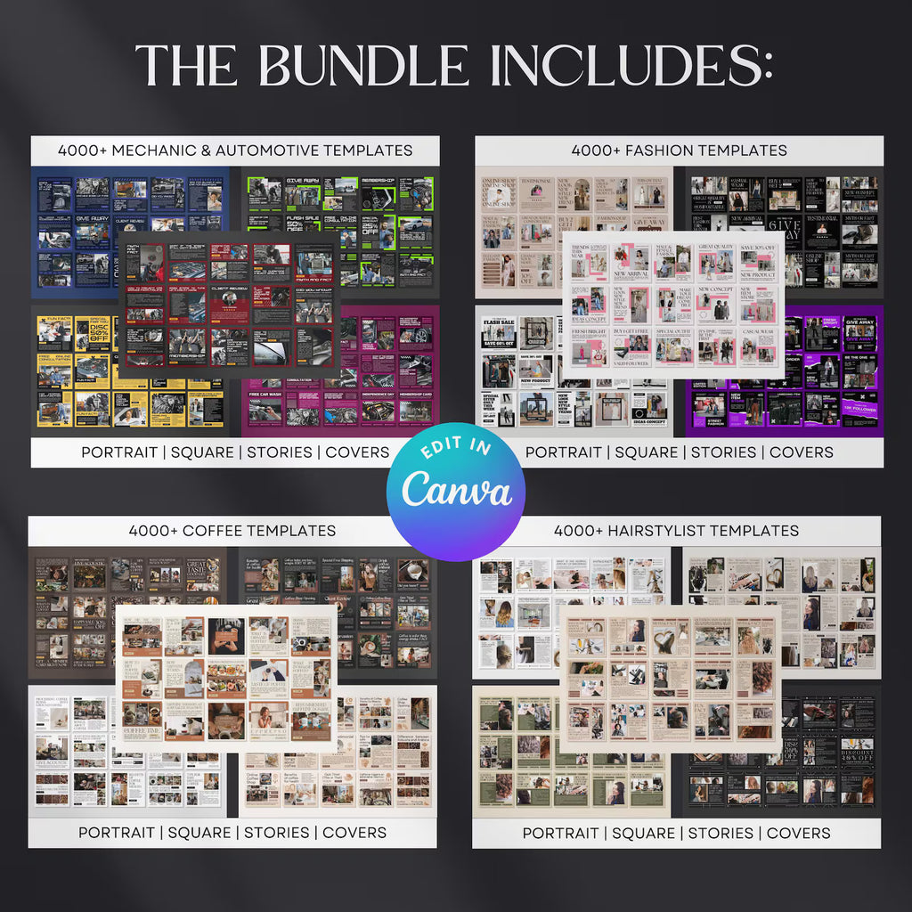 60,000 Instagram Templates Bundle with PLR & MRR