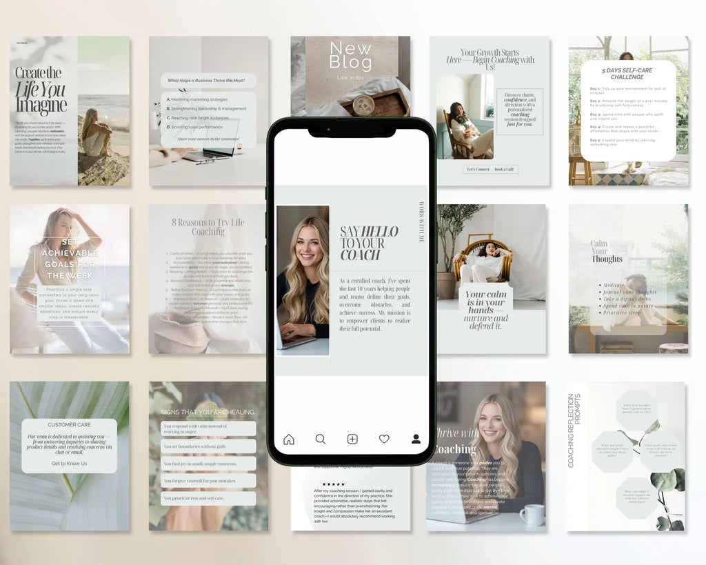 Instagram Bundle for Coaches —  Canva Templates