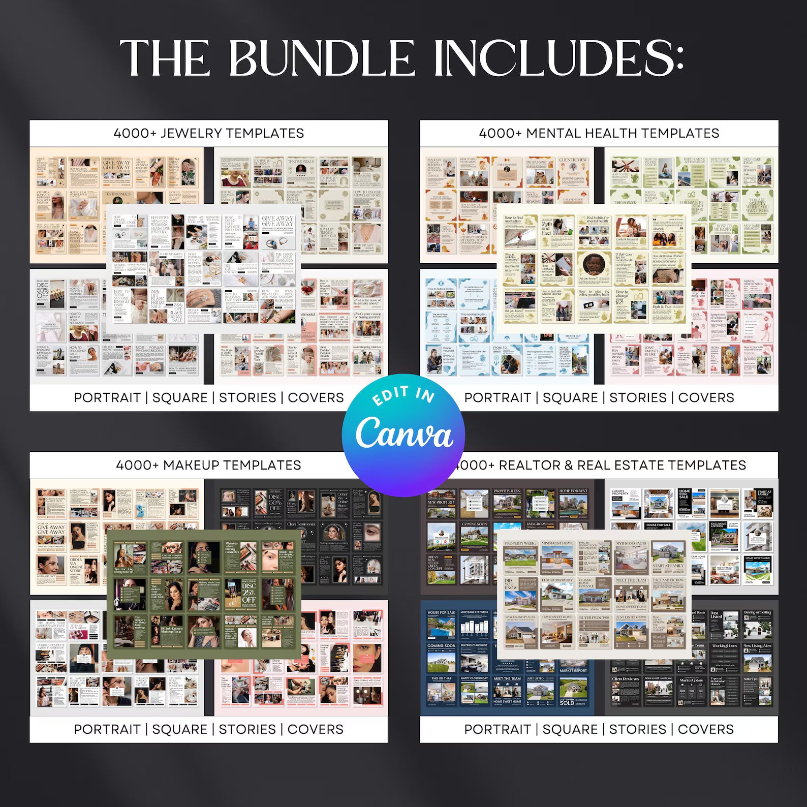 60,000 Instagram Templates Bundle with PLR & MRR