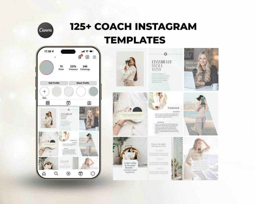 Instagram Bundle for Coaches —  Canva Templates