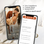 Burnt Orange Digital Wedding Invitation
