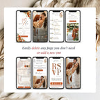 Burnt Orange Digital Wedding Invitation