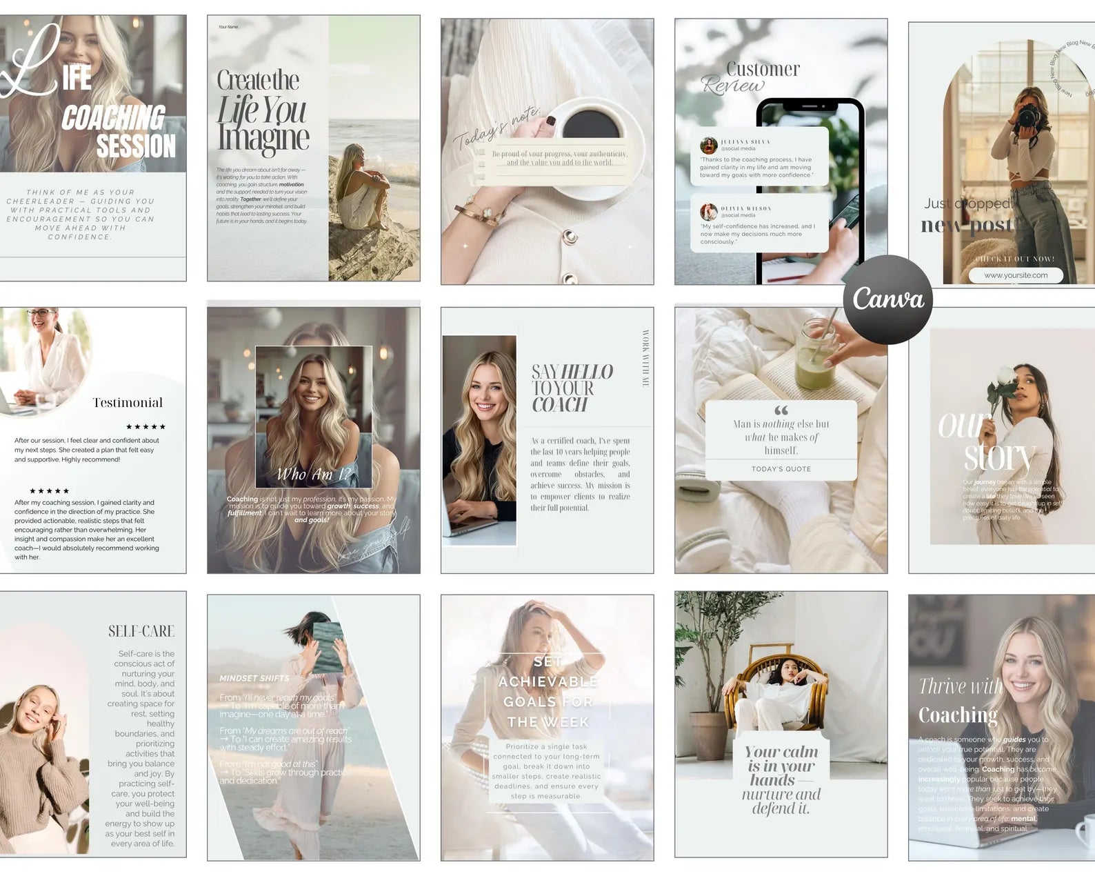 Instagram Bundle for Coaches —  Canva Templates