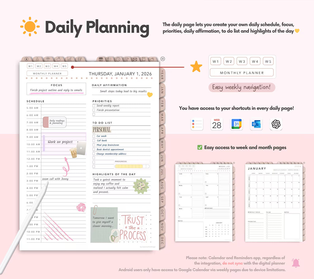 Digital Planner 2026–2028 & Undated | iPad, GoodNotes, Notability