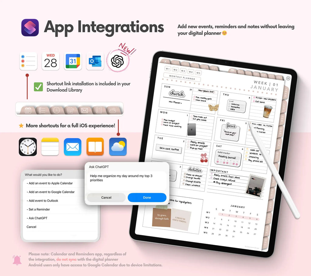 Digital Planner 2026–2028 & Undated | iPad, GoodNotes, Notability
