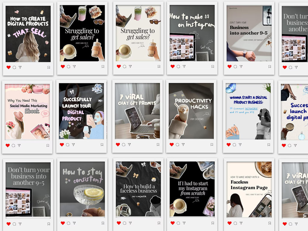 400 Faceless Instagram Carousel Templates