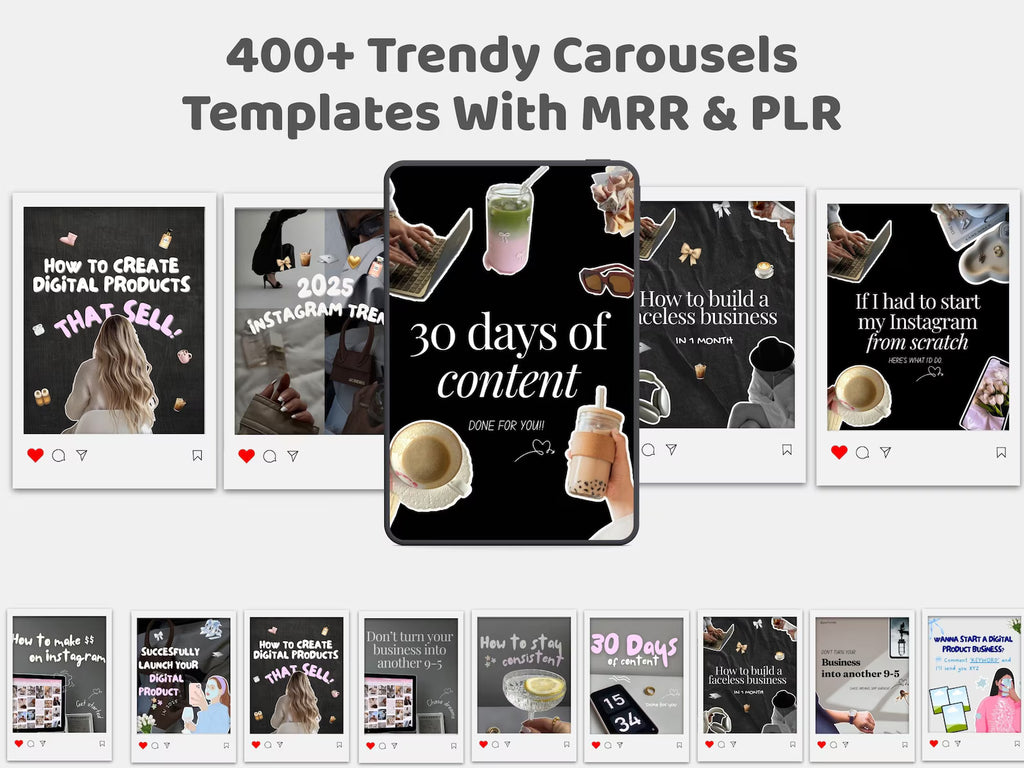 400 Faceless Instagram Carousel Templates