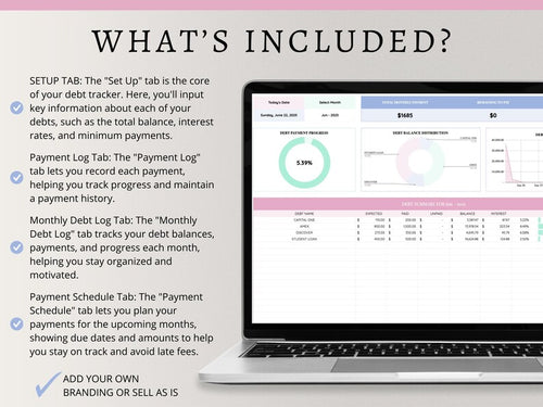 PLR Debt Tracker Spreadsheet: Google Sheets, Debt Snowball & Avalanche Calculator