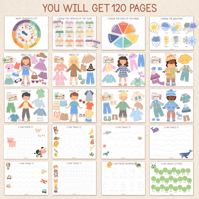 Toddler Busy Book Printable