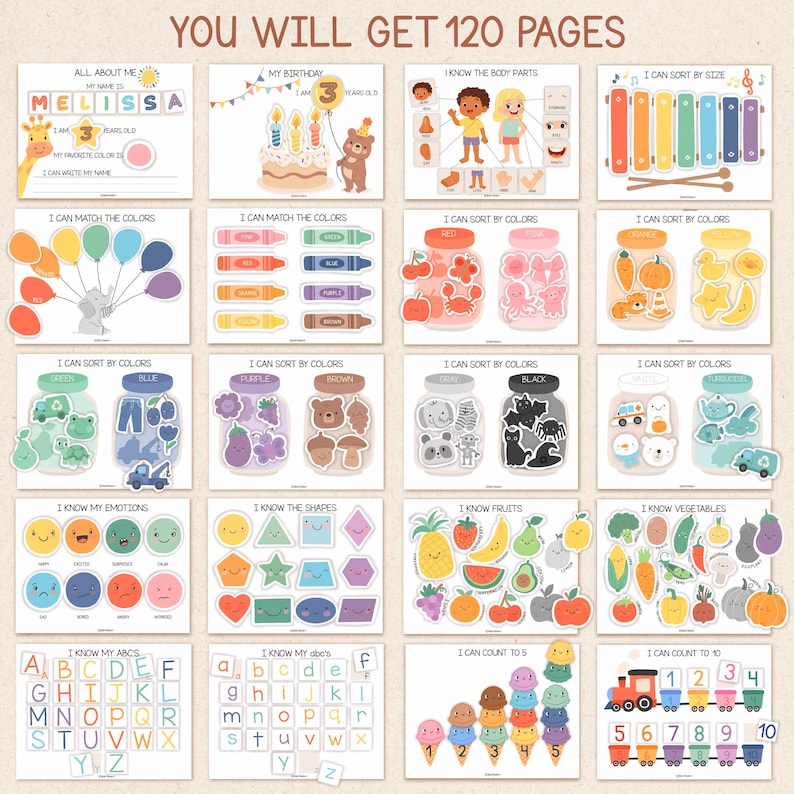 Toddler Busy Book Printable