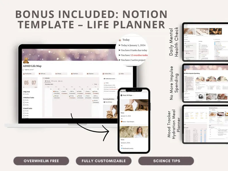1000+ ADHD & Mental Health Canva Templates