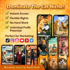 900 AI-generated viral cat reels