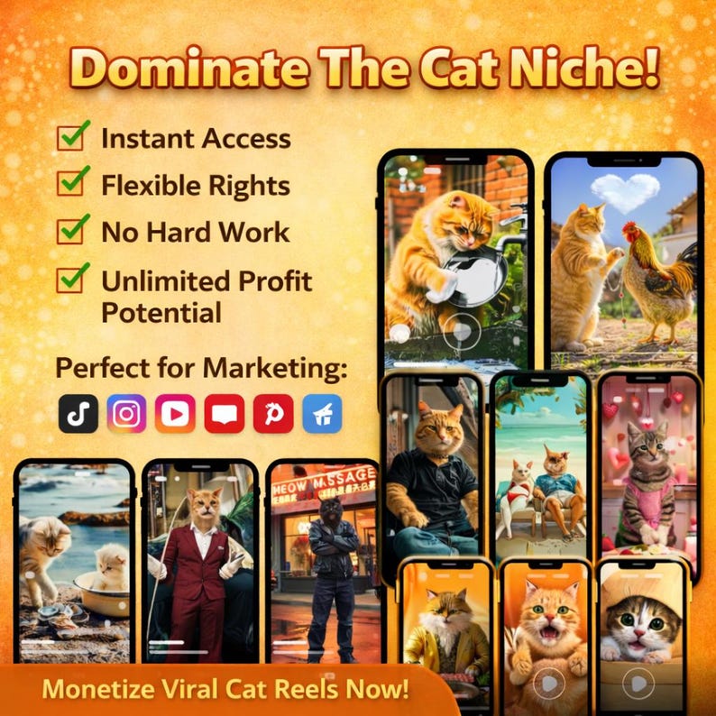 900 AI-generated viral cat reels