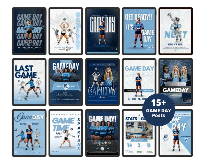 Volleyball Social Media Templates | 78 Canva Graphics
