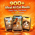 900 AI-generated viral cat reels