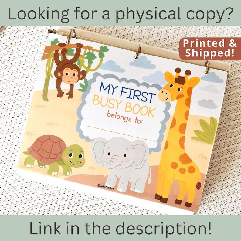 Toddler Busy Book Printable